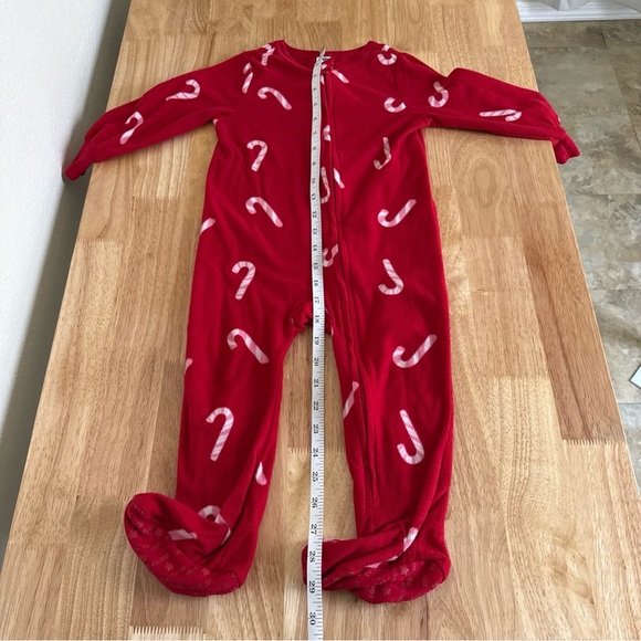 Old Navy Kids Candy Cane Print Performance Fleece Onepiece Unisex Size 2T - Picture 9 of 10